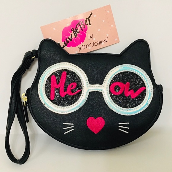 Betsey Johnson Handbags - Betsey Johnson Kitty Wristlet, lots of detail!
